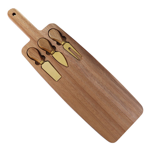Wood Cheese Board Set with Knives