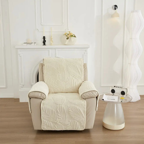 Verdant Leaf Pattern Recliner Cover