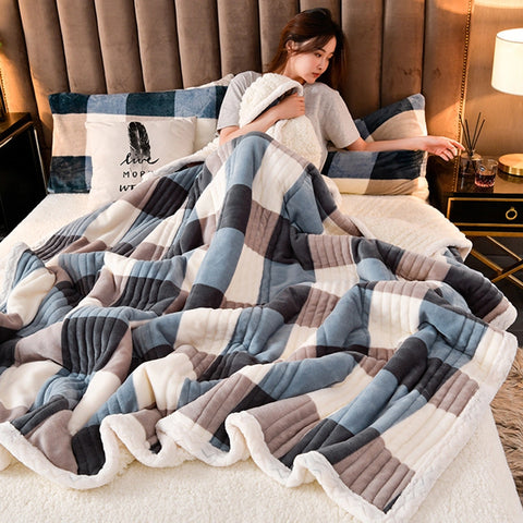 Sherpa Blanket - Thick Fleece Winter Throw