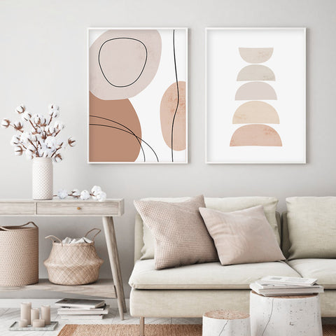 Blush Balance Minimalist Wall Art Set