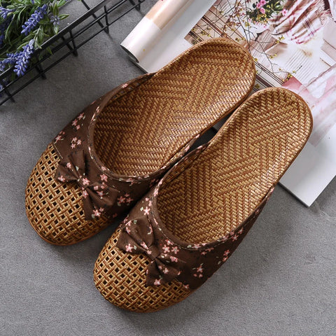 Women's Linen Vintage House Slippers