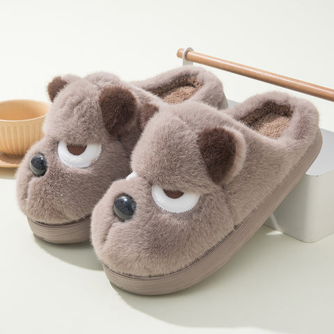 Angry Puppy Plush Slippers