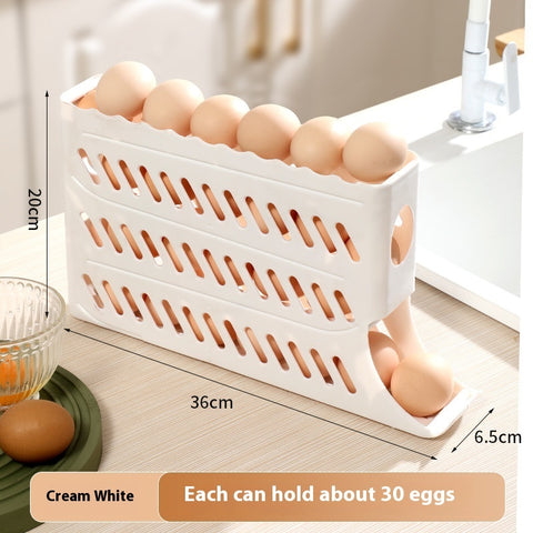 Rolling Egg Organizer Dispenser Tray