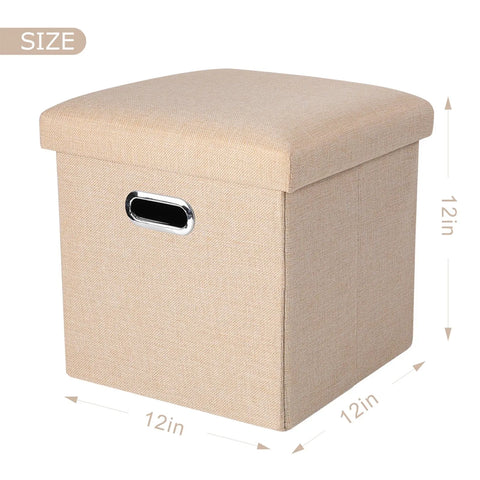 Foldable Storage Ottoman Cube Stool