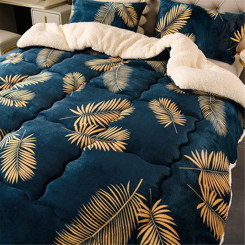 Winter Sherpa Blanket with Quilt Core