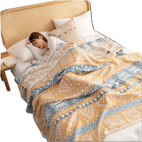 Cotton Muslin Quilt - Tribal Print