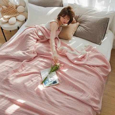 Cotton Muslin Blanket -  Soft, Lightweight & All-Season