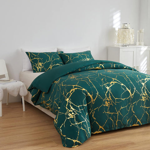 Emerald Marble Duvet Cover Set | Bedding Set(3PCS)