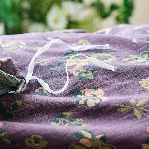Vintage Purple Floral Jacquard Bedding Set(3 PCS)