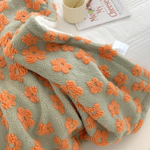 Floral Jacquard Warm Winter Blanket