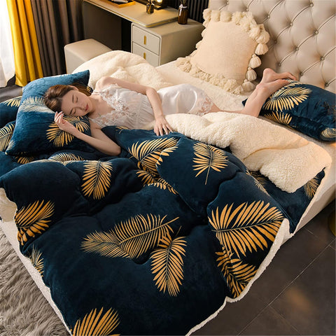 Winter Sherpa Blanket with Quilt Core