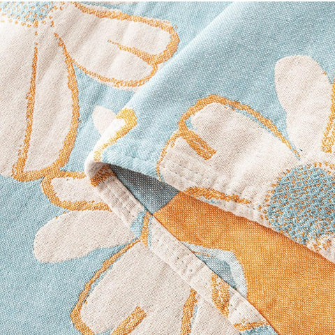 Kasumi Cotton Blanket - Reversible Daisy