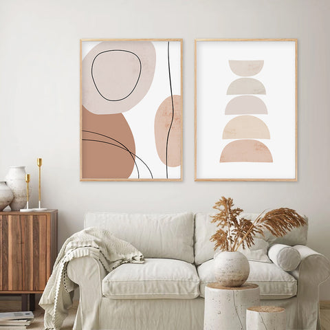 Blush Balance Minimalist Wall Art Set