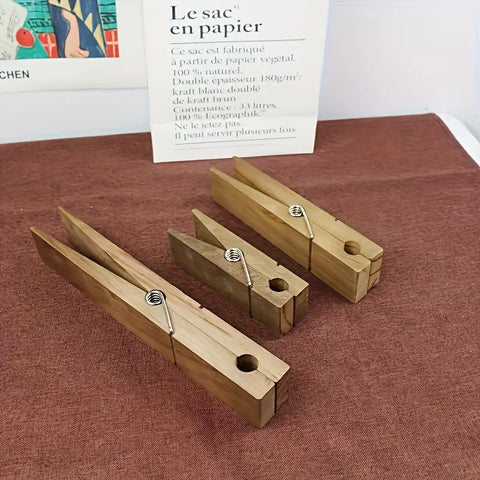Modern Towel Holder - Rustic Wooden Clothespin