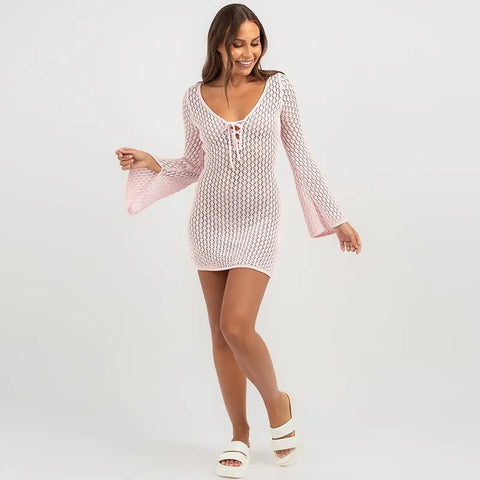 Santorini Woven Beach Cover-Up