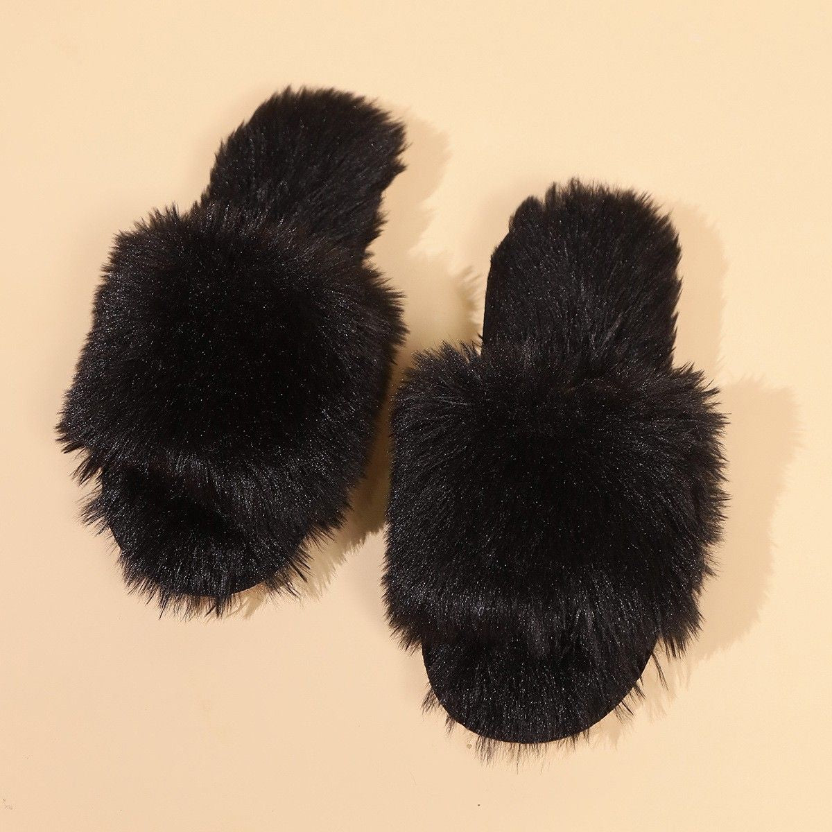 FROSTFLUFF OPEN-TOE SLIPPERS