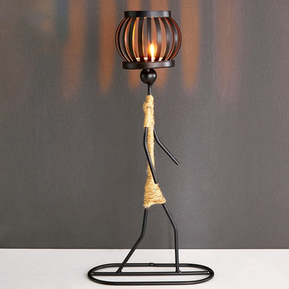 TRIBAL ELEGANCE LANTERN SCULPTURE