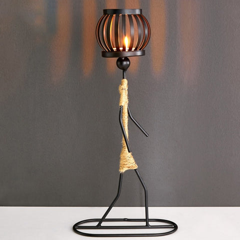Tribal Elegance Lantern Sculpture