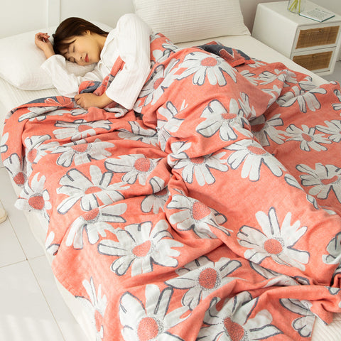 Kasumi Cotton Blanket - Reversible Daisy
