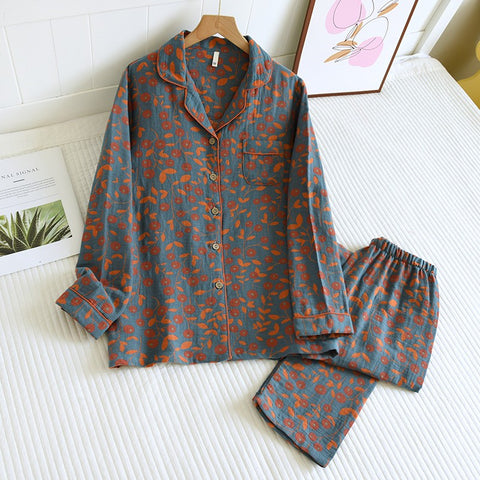 Yuzuka Jacquard Cotton Pajama Set