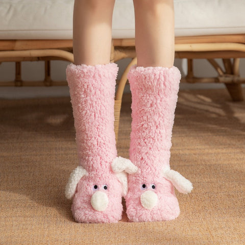 Cozy Dog Plush Socks Women