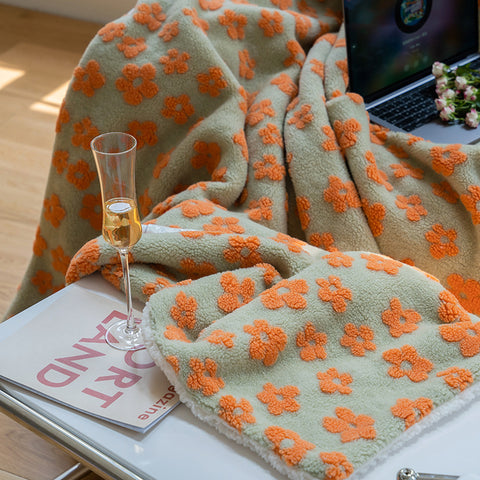 Floral Jacquard Warm Winter Blanket