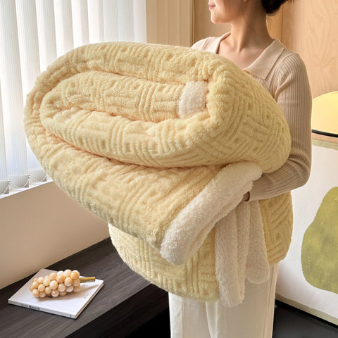 Double Layer Jacquard Warm Blanket