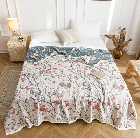 Cotton Woven Blanket - Hawthorn & Bullfinch Japanese Style