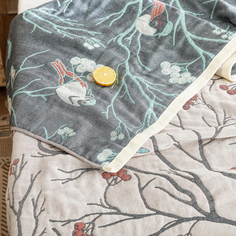 Cotton Woven Blanket - Hawthorn & Bullfinch Japanese Style