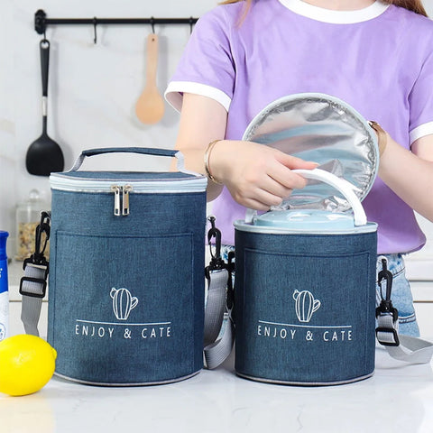 Cylinder Insulated Lunch Bag