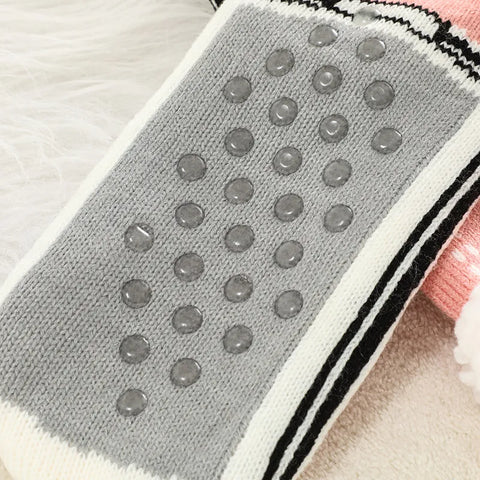 Women's Lace-Up Pattern Winter Crew Socks