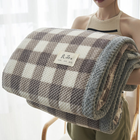 Classic Plaid Cotton Throw Blanket