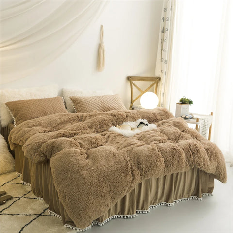 Velvet Duvet Cover - 4 Piece Bedding Set