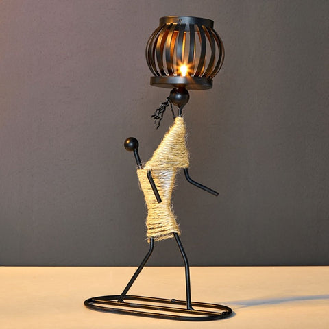 Tribal Elegance Lantern Sculpture
