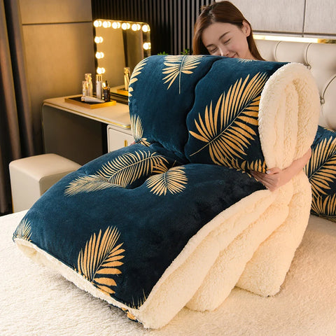 Winter Sherpa Blanket with Quilt Core
