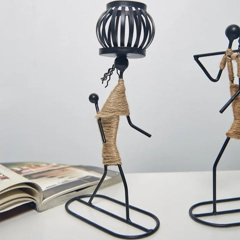 Tribal Elegance Lantern Sculpture
