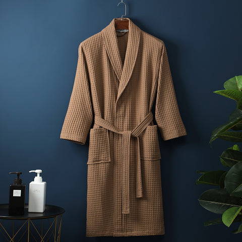 Hinata Waffle Cotton Bathrobe