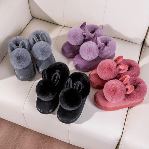 Cozy Plush Rabbit Slippers