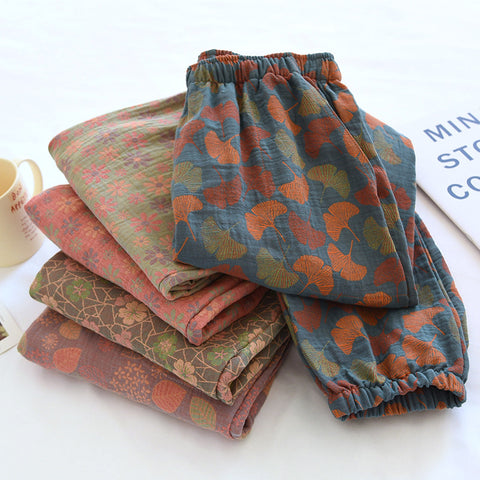 Women's Retro Cotton Pajama Pants