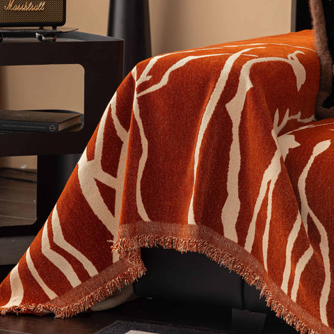 Pet & Kid Friendly Couch Cover - Anti-Scratch Dried Branch Pattern