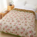 Bamboo Fiber Rural Rose Summer Blanket 0