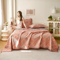 Bear Floral Diamond Patchwork Cotton Quilt 1
