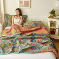 Bear Floral Diamond Patchwork Cotton Quilt 9