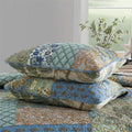 Bohemian Floral Stitching Quilt with Pillowcases 5