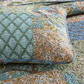 Bohemian Floral Stitching Quilt with Pillowcases 7
