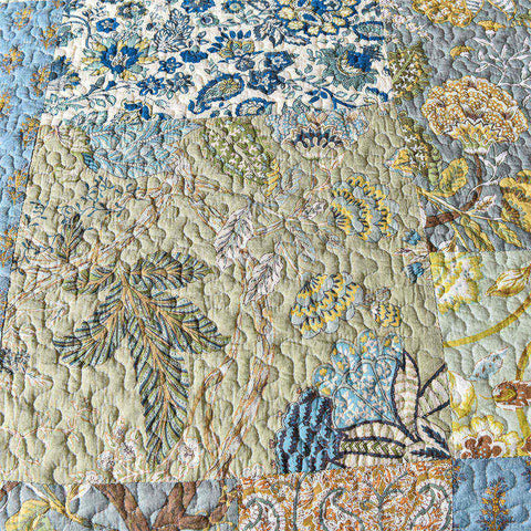 Bohemian Floral Stitching Quilt with Pillowcases 8
