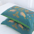 Boho Flower Bird Cotton Gauze Pillowcases (2pcs) 1