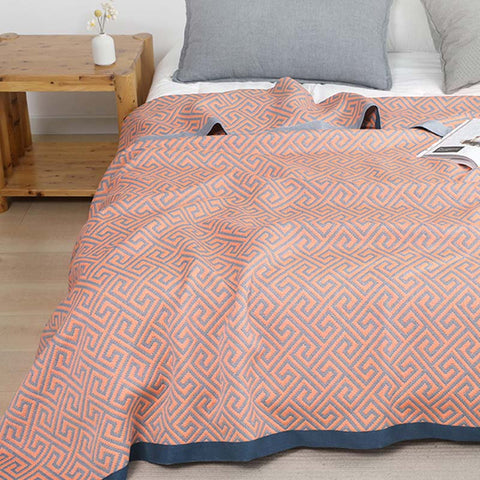 Breathable Plaid Cotton Reversible Summer Quilt 0