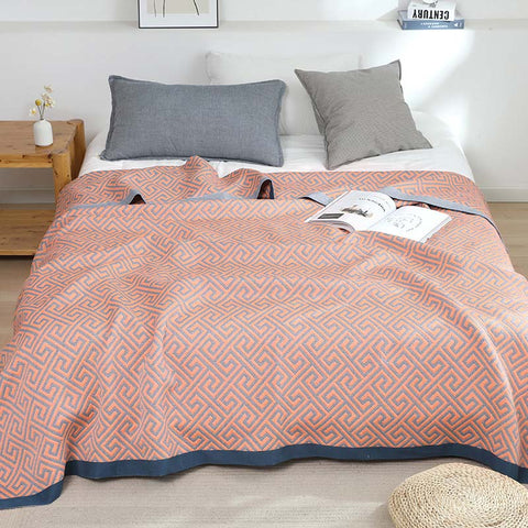 Breathable Plaid Cotton Reversible Summer Quilt 1