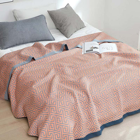 Breathable Plaid Cotton Reversible Summer Quilt 2